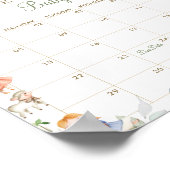 Kinderzimmer Rhyme Guess Baby Ankunft Datum Duschs Poster (Ecke)