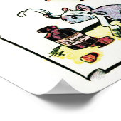 Kinderzimmer Rhyme "Hickory Dickory Dock" Poster (Ecke)