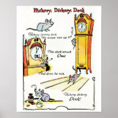 Kinderzimmer Rhyme "Hickory Dickory Dock" Poster (Vorne)