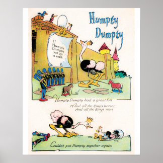 Kinderzimmer Rhyme "Humpty Dumpty"-Poster Poster