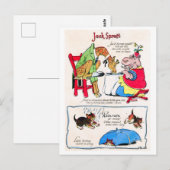 Kinderzimmer Rhyme - Jack Spratt, Regen, weg gehen Postkarte (Vorne/Hinten)