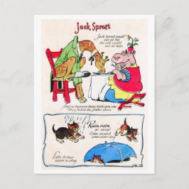 Kinderzimmer Rhyme - Jack Spratt, Regen, weg gehen Postkarte