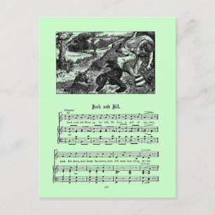 Kinderzimmer Rhyme Jack und Jill Postkarte