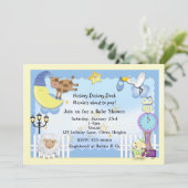 Kinderzimmer Rhyme Lullaby Kinderdusche Einladunge Einladung (Stehend Vorderseite)