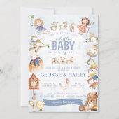 Kinderzimmer Rhyme Mother Gänse Babydusche Einladung (Vorderseite)