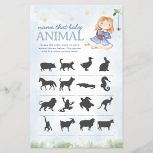 Kinderzimmer Rhyme Name dieses TierBaby-Duschspiel Flyer