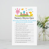 Kinderzimmer Rhyme Quiz Babydusche (Stehend Vorderseite)