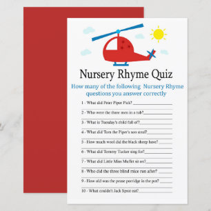 Kinderzimmer Rhyme Quiz Babydusche