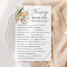 Kinderzimmer Rhyme Quiz Fall Pumpkin Baby Showgame