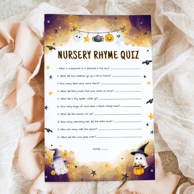 Kinderzimmer Rhyme Quiz Halloween Baby Showspiel (Von Creator hochgeladen)