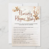 KINDERZIMMER RHYME QUIZ Kinderduschenspiel Niedlic Einladung (Vorderseite)