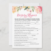 Kinderzimmer Rhyme Quiz Kinderspielkarte Einladung (Vorderseite)