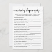 Kinderzimmer Rhyme Quiz Kinderspielkarte Einladung (Vorderseite)