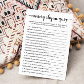 Kinderzimmer Rhyme Quiz Kinderspielkarte Einladung