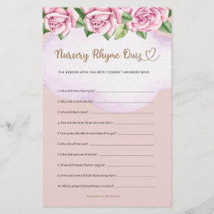 Kinderzimmer Rhyme Quiz Teddy Bear Girl Babydusche