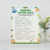 Kinderzimmer Rhyme Quiz [Tierthema] Briefbogen (Stehend Vorderseite)