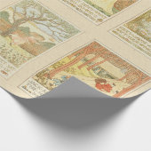 Kinderzimmer Rhyme Vintage Kunst Geschenkpapier (Ecke)