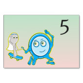 Kinderzimmer Rhyme Wedding Tischnummer (Rückseite)