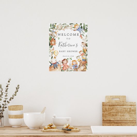 Kinderzimmer Rhymes Baby Dusche Begrüßungszeichen Poster (Küche)