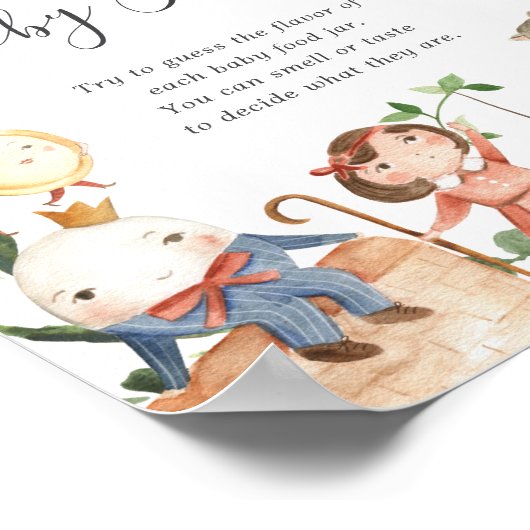 Kinderzimmer Rhymes Baby Dusche raten das Baby Foo Poster (Ecke)