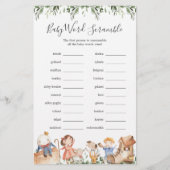 Kinderzimmer Rhymes Baby Dusche Word Scramble Game (Vorderseite)