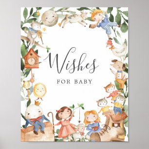 Kinderzimmer Rhymes Babydusche Wünsche für Babysig Poster