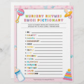Kinderzimmer Rhymes Emoji Pictionary [Baby Basics Briefbogen (Vorne/Hinten)