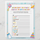 Kinderzimmer Rhymes Emoji Pictionary [Baby Basics Briefbogen (Vorne/Hinten)
