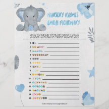 Kinderzimmer Rhymes Emoji Pictionary [Baby Elephan