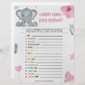 Kinderzimmer Rhymes Emoji Pictionary [Baby Elephan Briefbogen (Vorne/Hinten)
