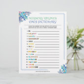 Kinderzimmer Rhymes Emoji Pictionary [Blauflorale] Briefbogen (Stehend Vorderseite)