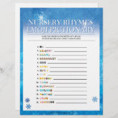 Kinderzimmer Rhymes Emoji Pictionary [Snowy Blue] Briefbogen (Vorne/Hinten)