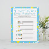 Kinderzimmer Rhymes Emoji Pictionary [Starry Night Briefbogen (Stehend Vorderseite)