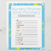 Kinderzimmer Rhymes Emoji Pictionary [Starry Night Briefbogen (Vorne/Hinten)