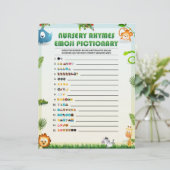 Kinderzimmer Rhymes Emoji Pictionary [Tierthema] Briefbogen (Stehend Vorderseite)