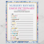 Kinderzimmer Rhymes Emoji Pictionary [Wasserfarben Briefbogen (Vorderseite)