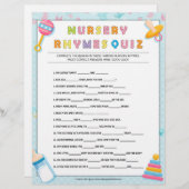 Kinderzimmer Rhymes Quiz [Baby Basics Blue] Briefbogen (Vorne/Hinten)