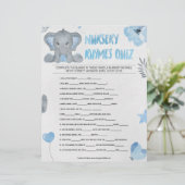 Kinderzimmer Rhymes Quiz [Baby Elephant [blau] Briefbogen (Stehend Vorderseite)