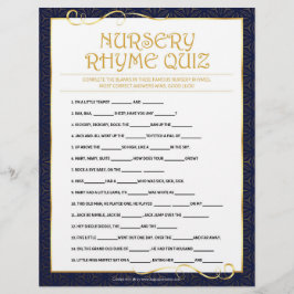 Kinderzimmer Rhymes Quiz [Golden Blue] Briefbogen