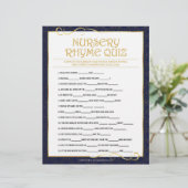 Kinderzimmer Rhymes Quiz [Golden Blue] Briefbogen (Stehend Vorderseite)