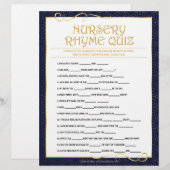 Kinderzimmer Rhymes Quiz [Golden Blue] Briefbogen (Vorne/Hinten)