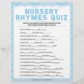 Kinderzimmer Rhymes Quiz [Luxury Lace [blau] Briefbogen (Vorderseite)