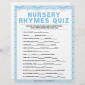 Kinderzimmer Rhymes Quiz [Luxury Lace [blau] Briefbogen (Vorne/Hinten)