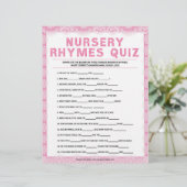 Kinderzimmer Rhymes Quiz [Luxusspitze [Pink] Briefbogen (Stehend Vorderseite)