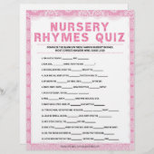 Kinderzimmer Rhymes Quiz [Luxusspitze [Pink] Briefbogen (Vorne/Hinten)