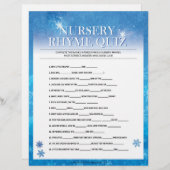 Kinderzimmer Rhymes Quiz [Snowy Blue] Briefbogen (Vorne/Hinten)