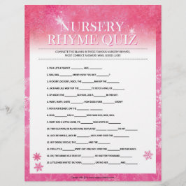 Kinderzimmer Rhymes Quiz [Snowy Pink] Briefbogen