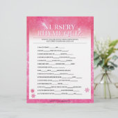 Kinderzimmer Rhymes Quiz [Snowy Pink] Briefbogen (Stehend Vorderseite)