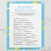 Kinderzimmer Rhymes Quiz [Starry Night Blue] Briefbogen (Vorderseite)