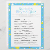 Kinderzimmer Rhymes Quiz [Starry Night Blue] Briefbogen (Vorne/Hinten)